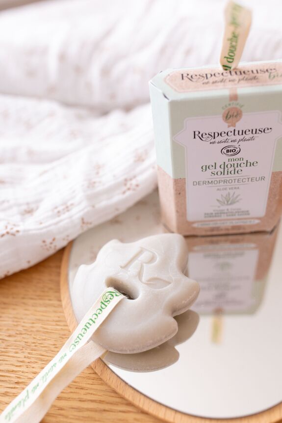 Gel douche solide DERMOPROTECTEUR bio - Aloe Vera - zéro déchet