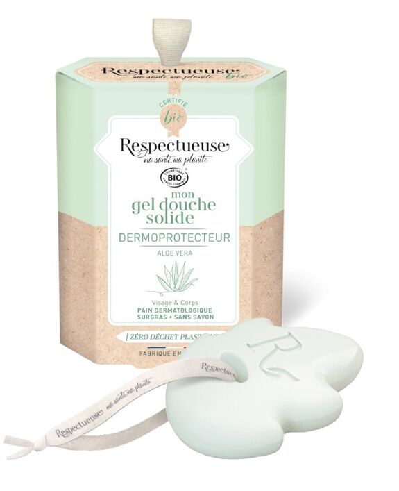 Gel douche solide DERMOPROTECTEUR bio - Aloe Vera - zéro déchet