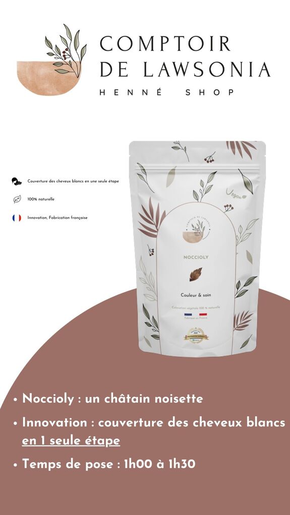 Coloration végétale 100% naturelle - Noccioly DE COMPTOIR DE LAWSONIA